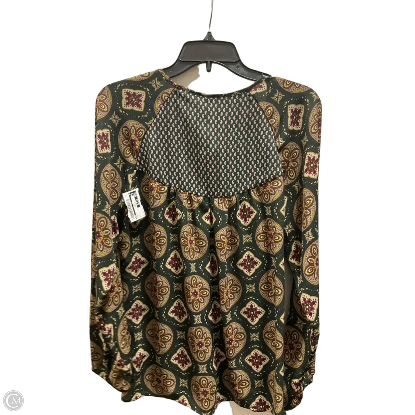 Top Long Sleeve By Dr2 In Green, Size: M