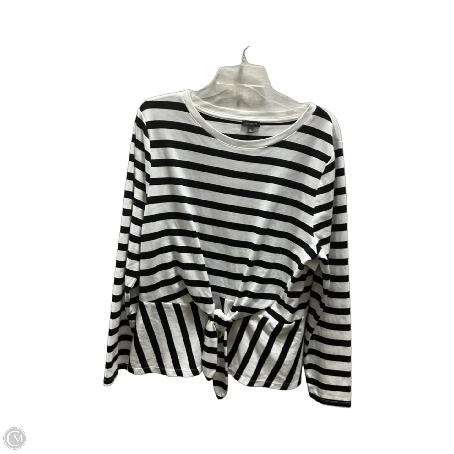 Top Long Sleeve By Talbots In Striped Pattern, Size: Xl
