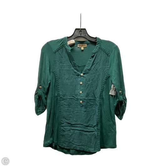 Top Long Sleeve By Democracy In Green, Size: Xs