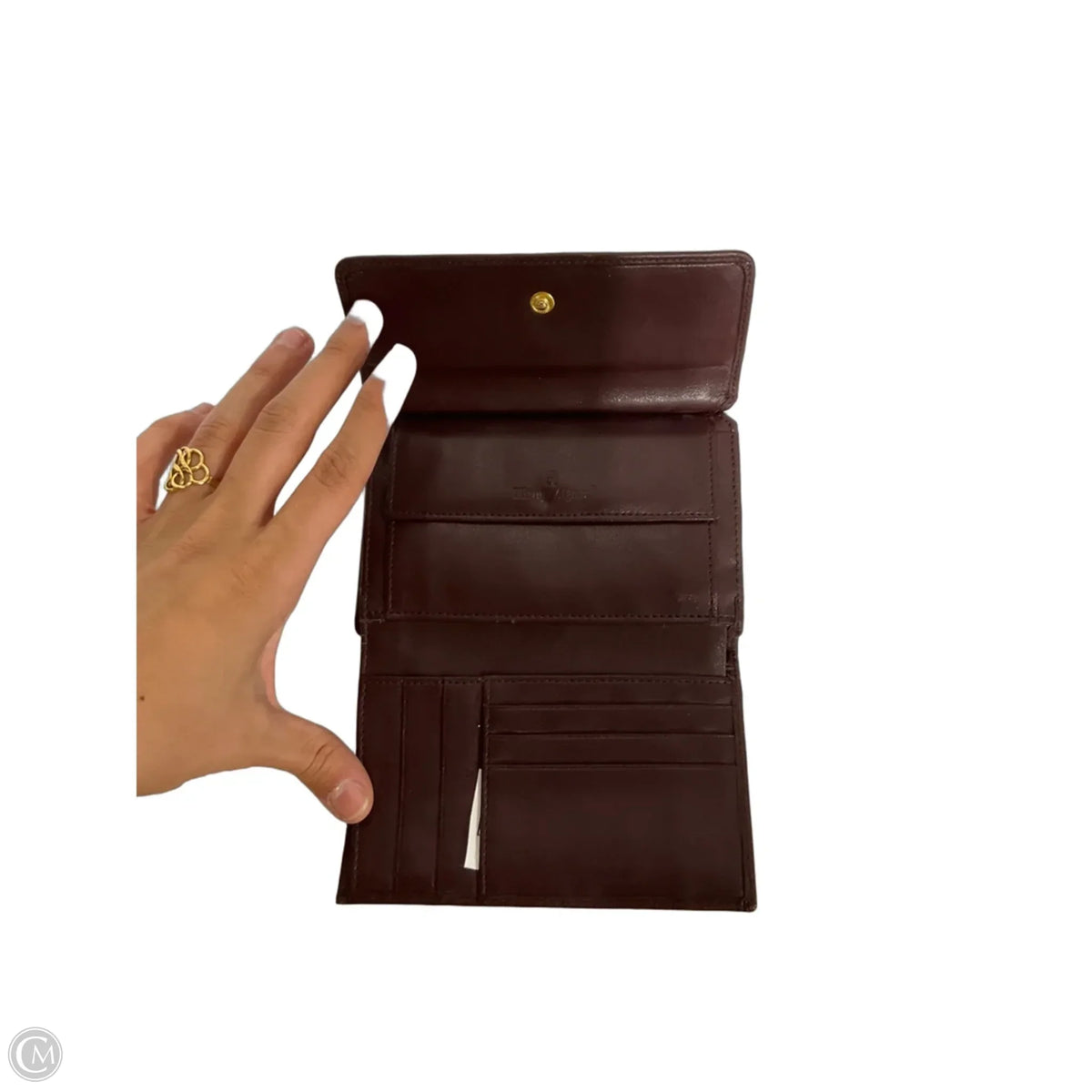 Wallet Leather By Etienne Aigner, Size: Medium