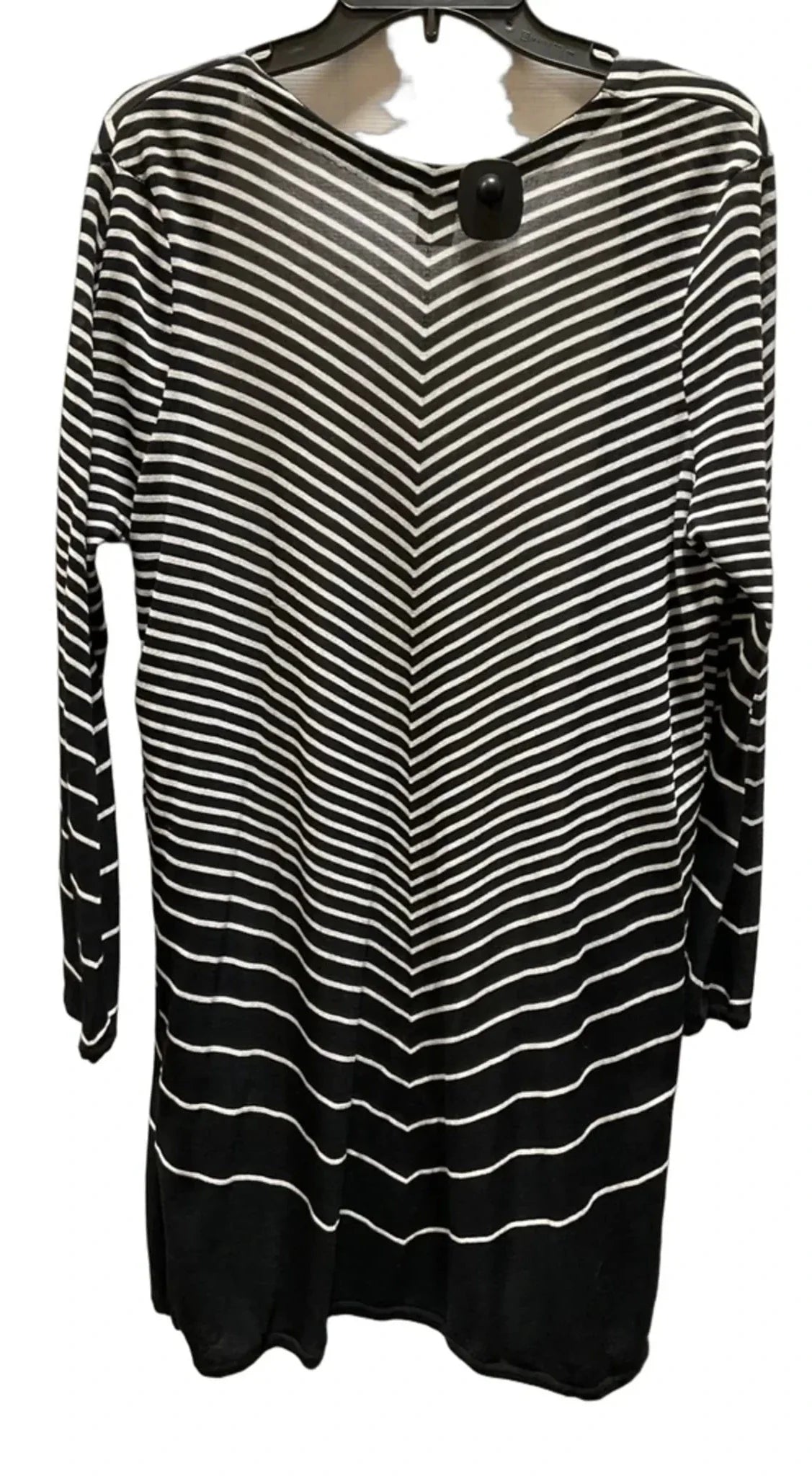 Cardigan By Chicos In Black & Cream, Size: L