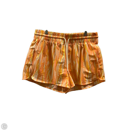 Shorts By Eddie Bauer In Orange & Yellow, Size: L
