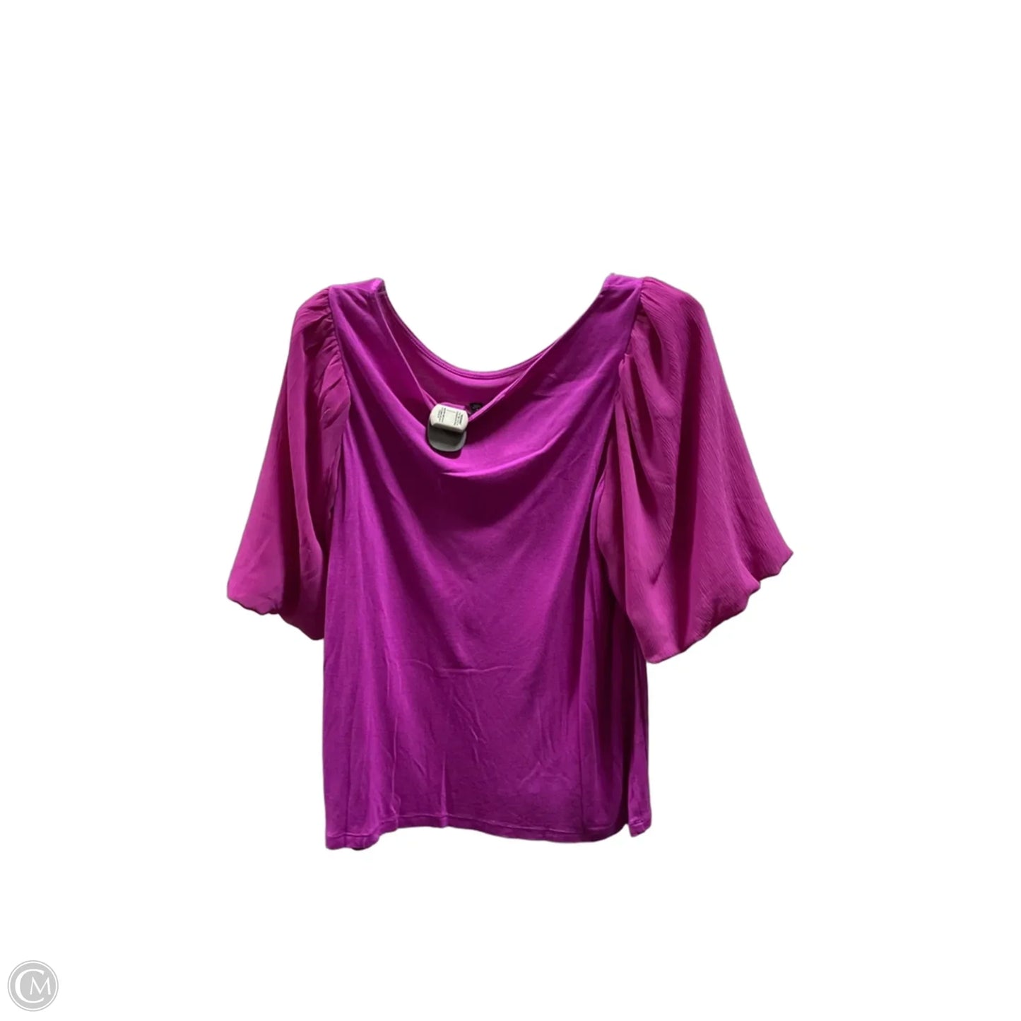 Top Short Sleeve By Banana Republic In Purple, Size: L
