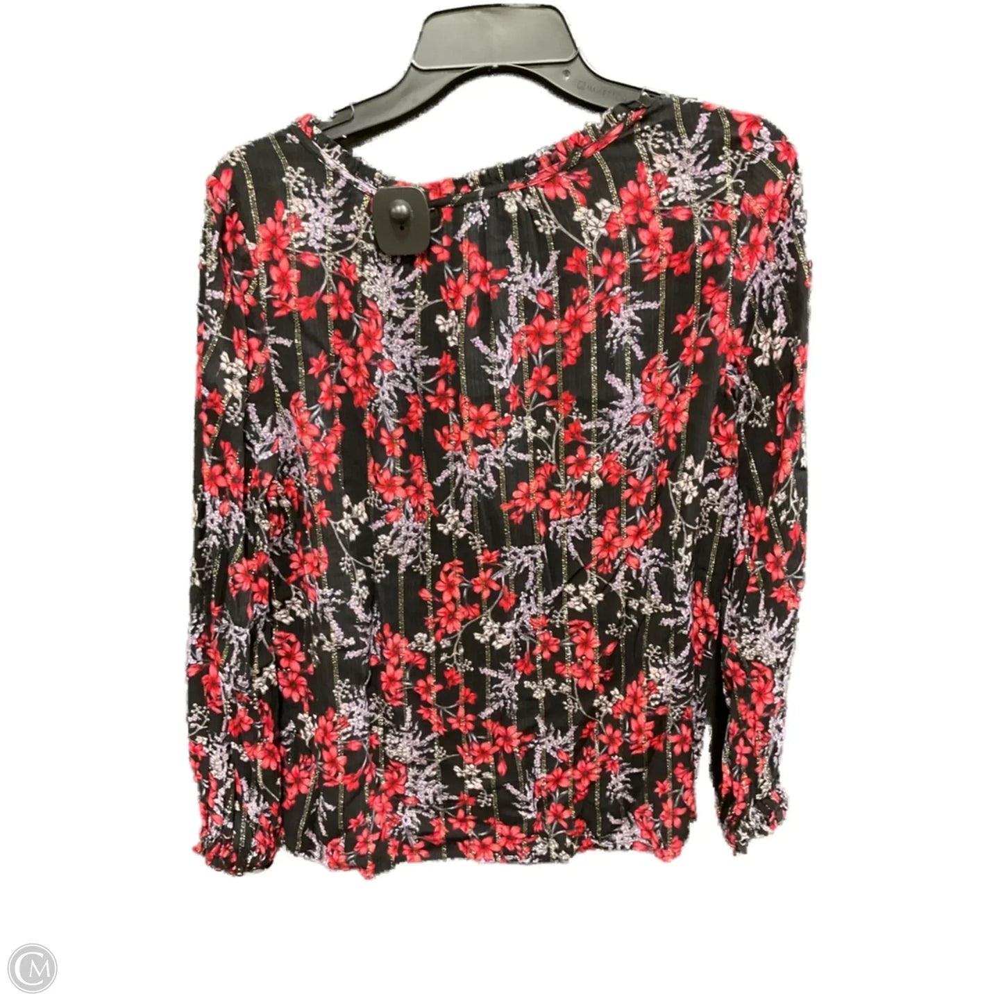 Blouse Long Sleeve By Liz Claiborne In Floral Print, Size: Xs