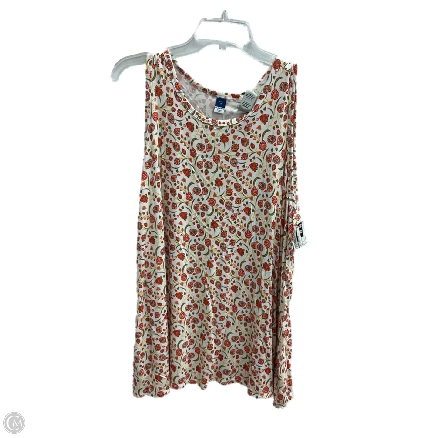 Top Sleeveless By Old Navy In Floral Print, Size: 2x