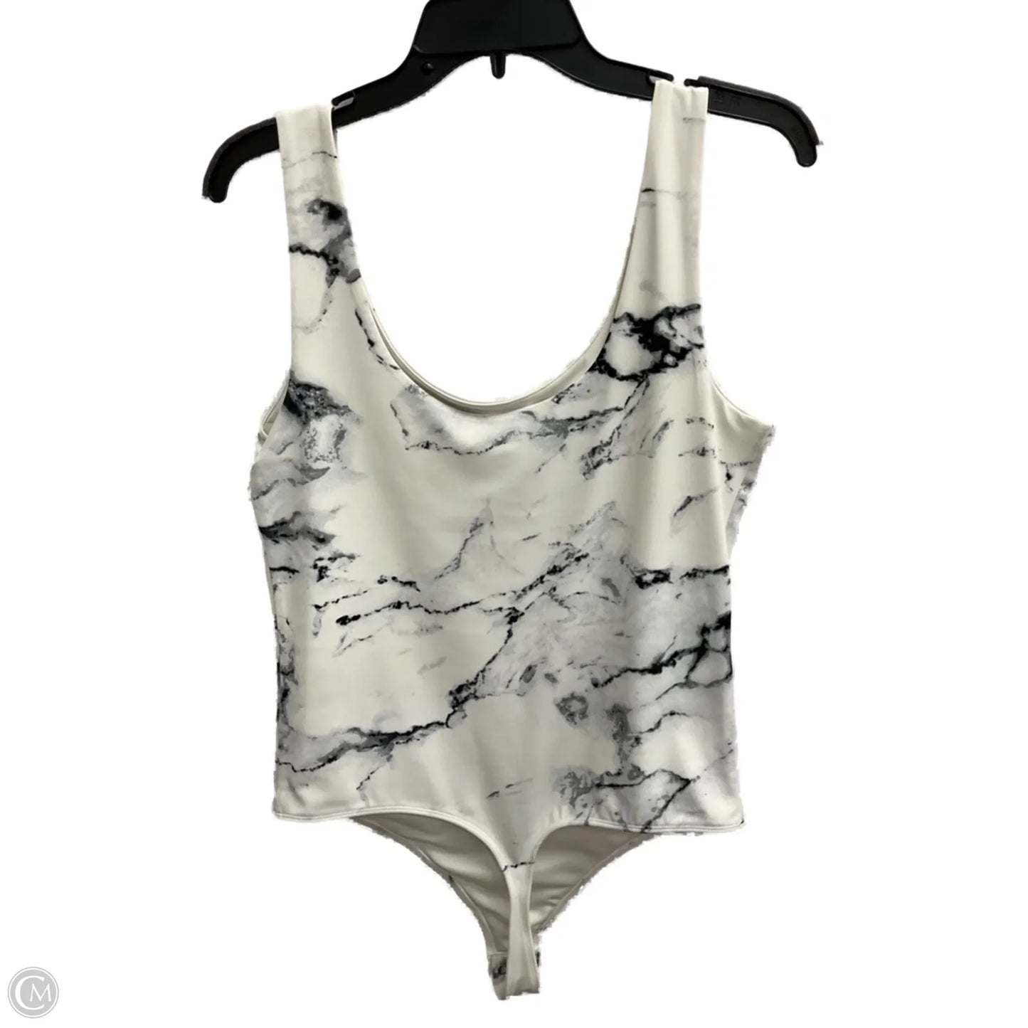 Bodysuit By Express In Black & White, Size: L