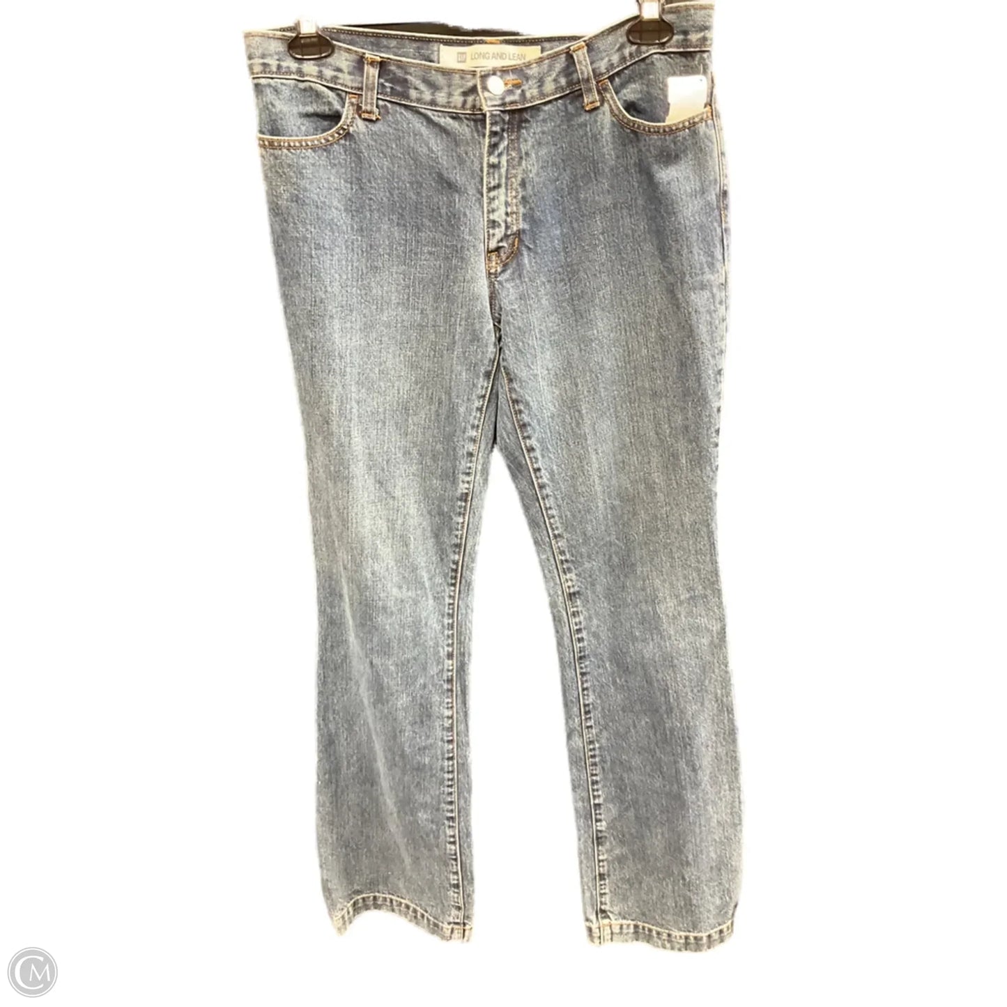 Jeans Straight By Gap In Blue Denim, Size: 10tall