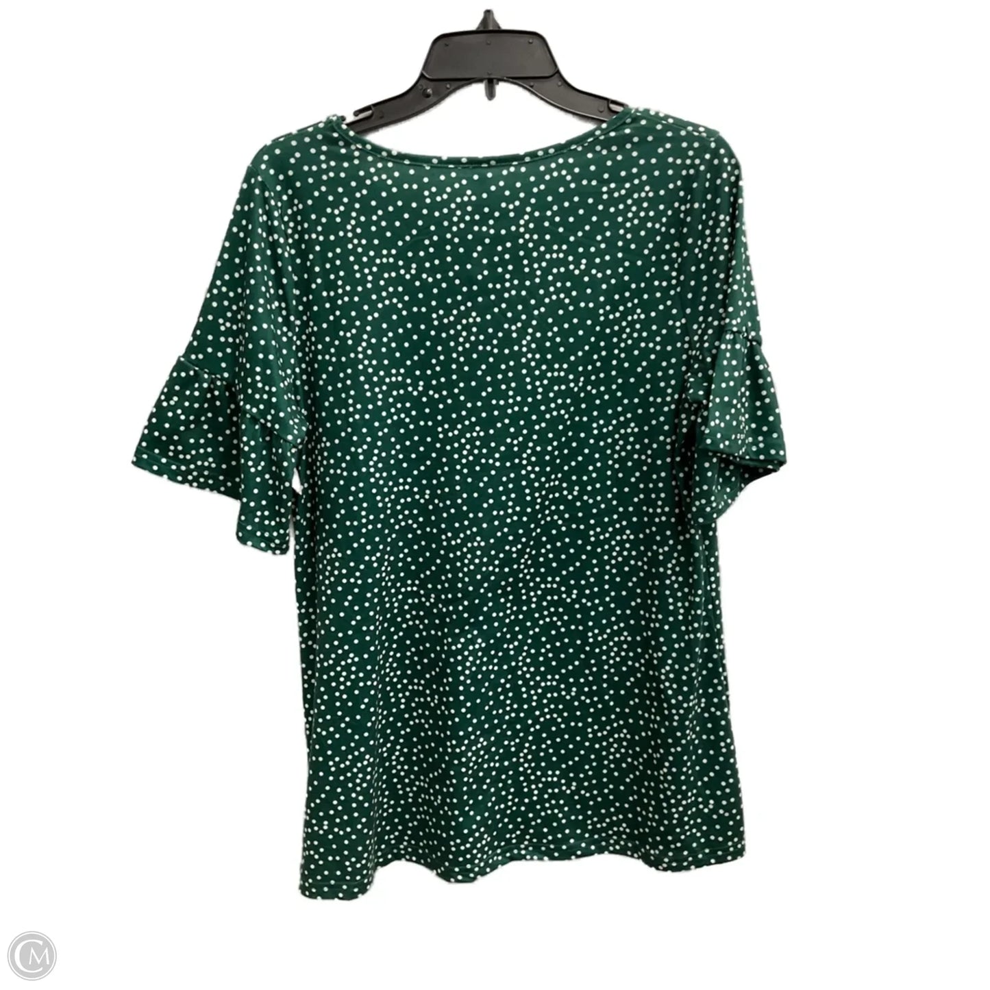 Top Short Sleeve Basic By Tickled Teal In Green & White, Size: S