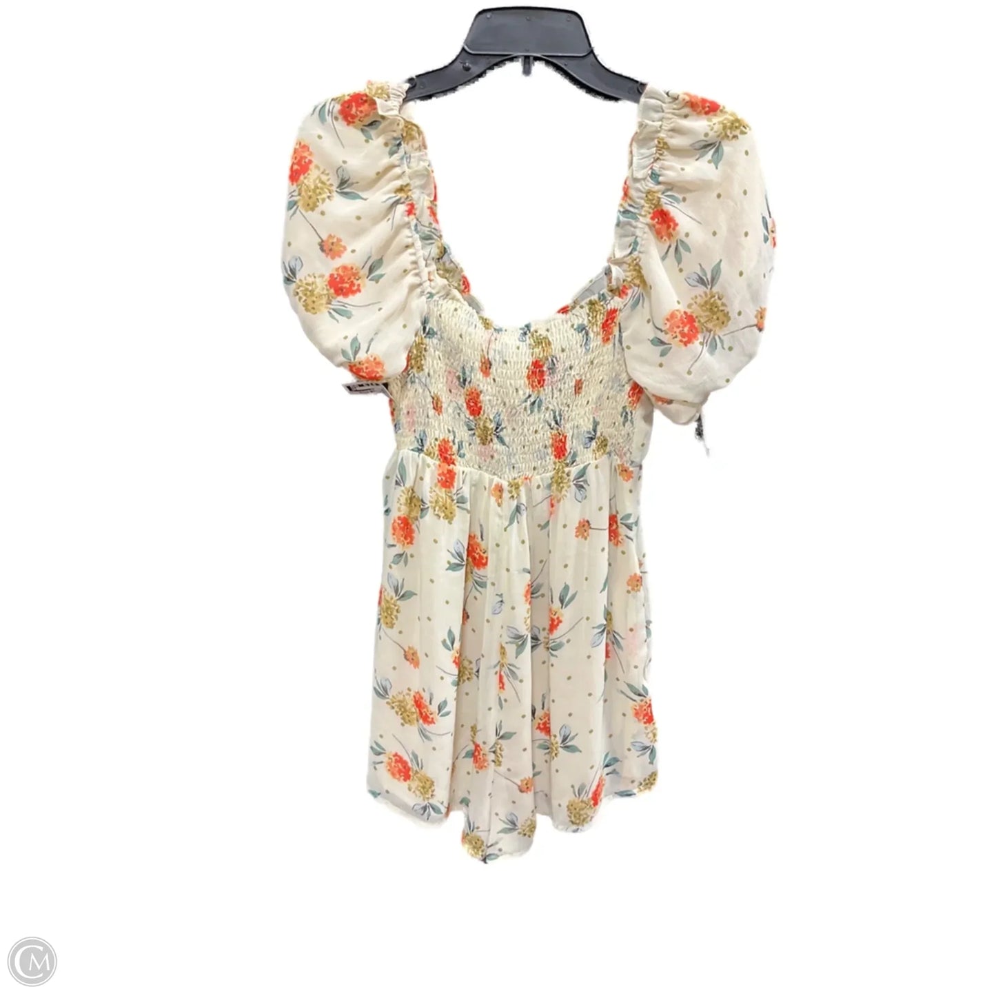 Romper By Clothes Mentor In Floral Print, Size: M