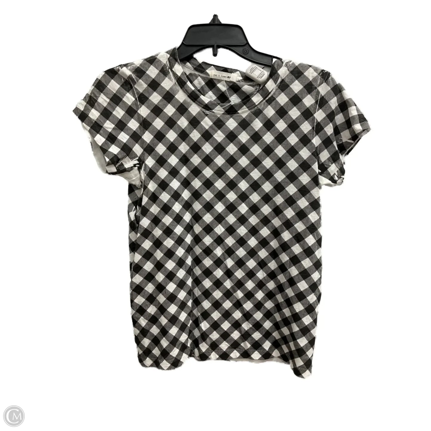 Top Short Sleeve Basic By Rag & Bones Jeans In Black & White, Size: S