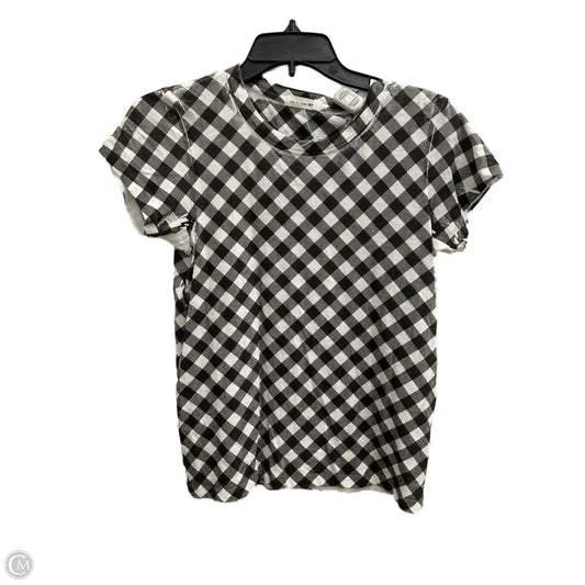 Top Short Sleeve Basic By Rag & Bones Jeans In Black & White, Size: S