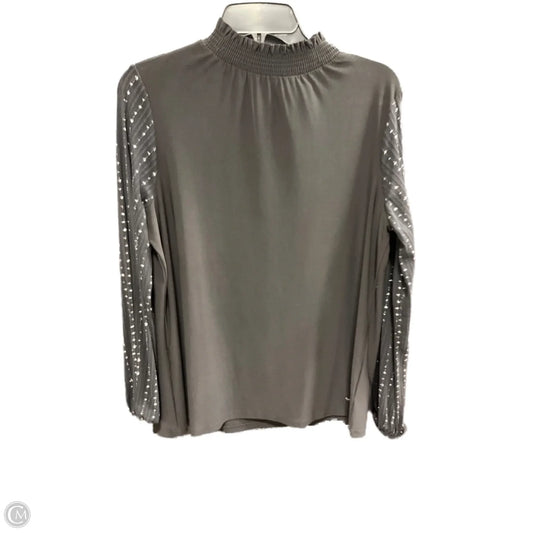 Top Long Sleeve By Anne Klein In Black, Size: L