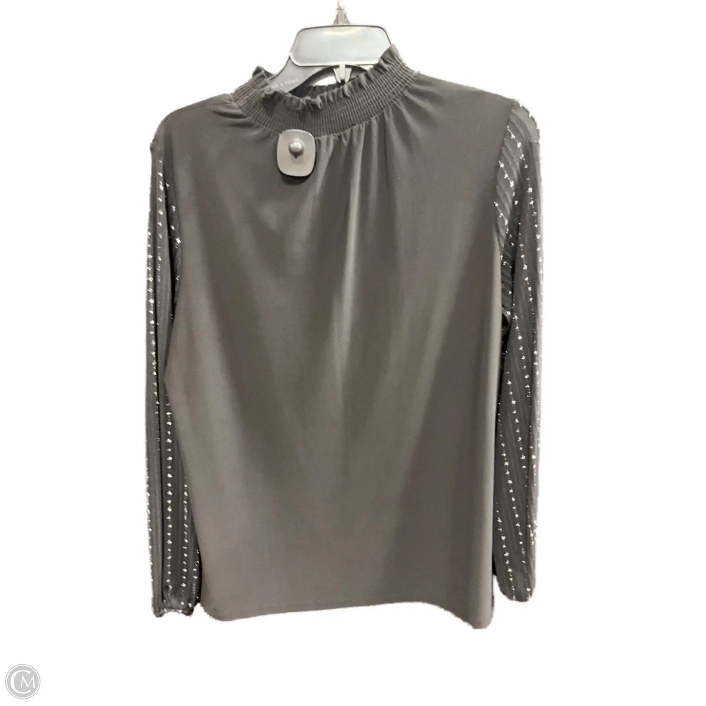 Top Long Sleeve By Anne Klein In Black, Size: L