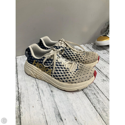 Shoes Athletic By Hoka In Blue & Tan, Size: 9.5