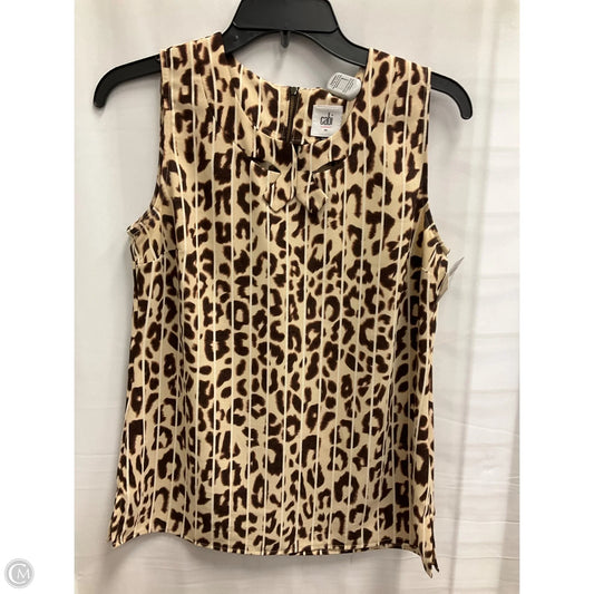 Blouse Sleeveless By Cabi In Animal Print, Size: Xs