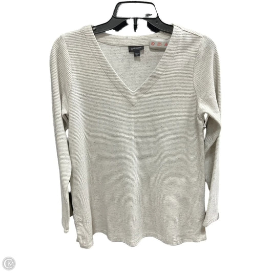 Top Long Sleeve Basic By J. Jill In Beige, Size: Xs