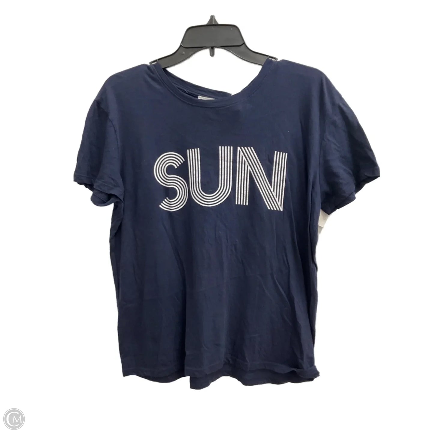 Top Short Sleeve Basic By Sundry In Navy, Size: Xs