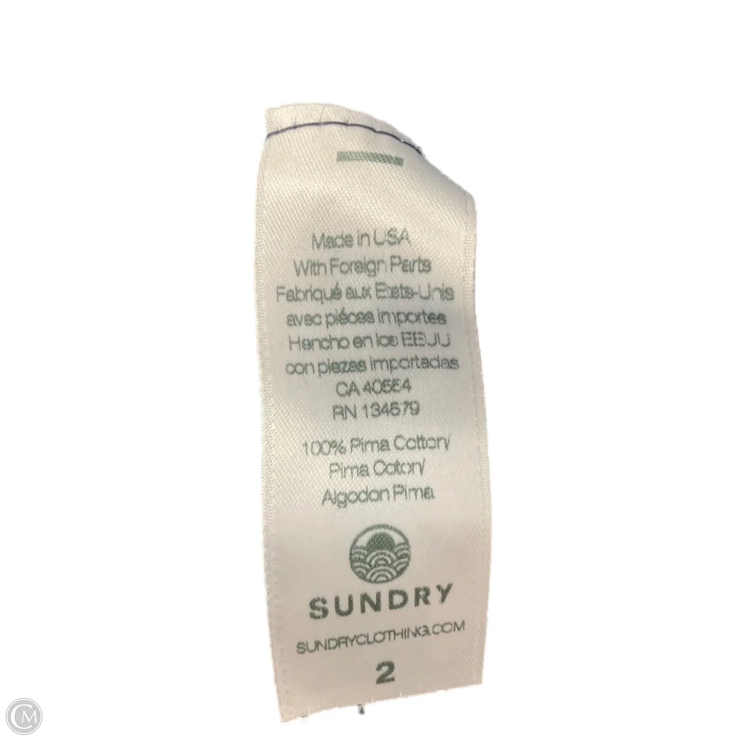 Top Short Sleeve Basic By Sundry In Navy, Size: Xs