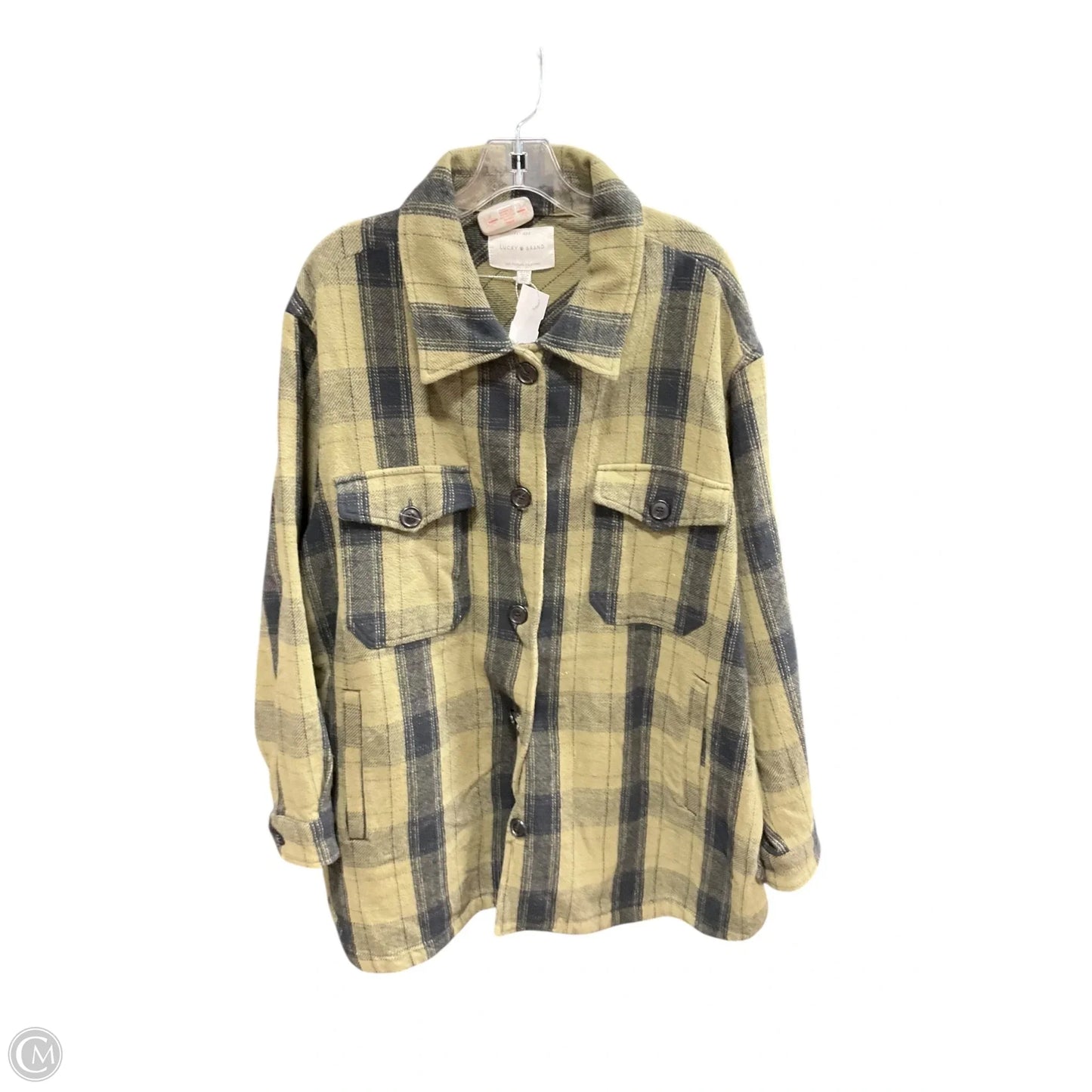 Jacket Shirt By Lucky Brand In Green, Size: Xl