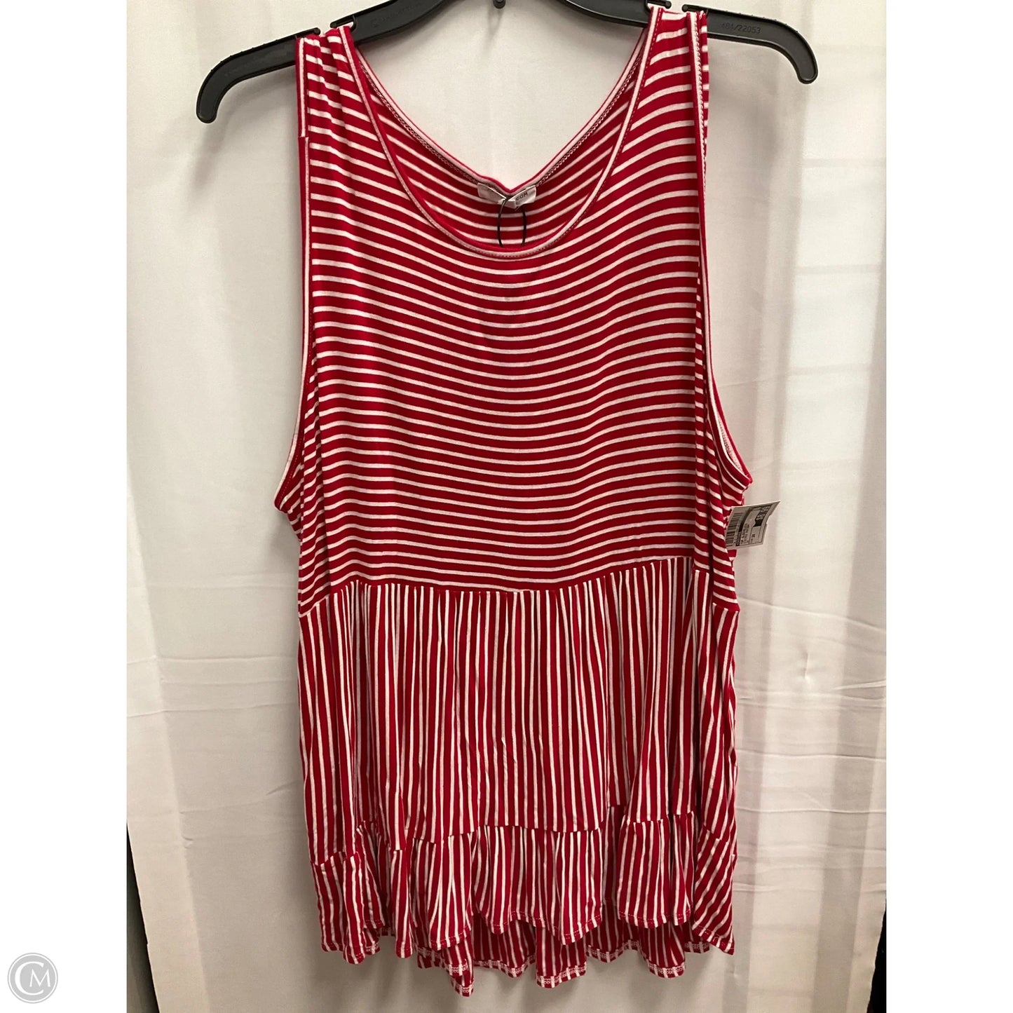 Top Sleeveless By Chicsoul In Striped Pattern, Size: 3x