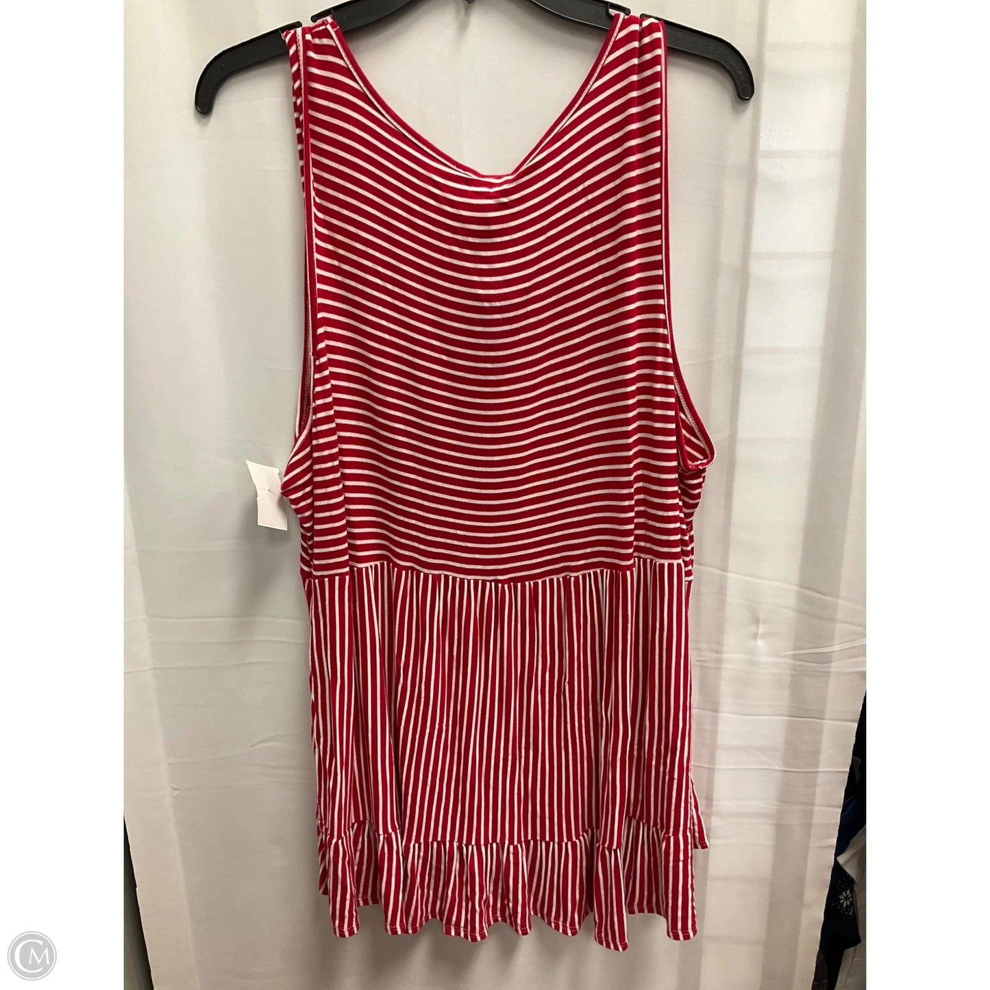 Top Sleeveless By Chicsoul In Striped Pattern, Size: 3x