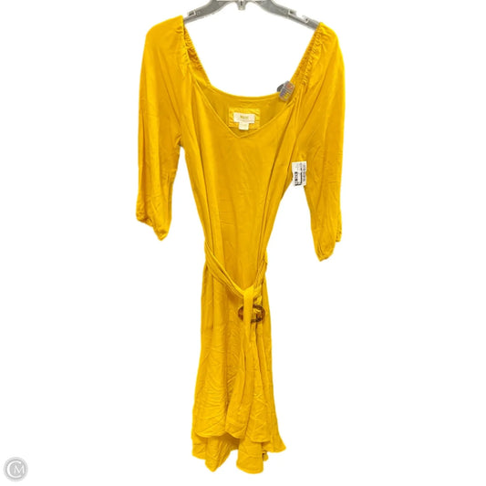 Dress Casual Midi By Maeve In Yellow, Size: Xs