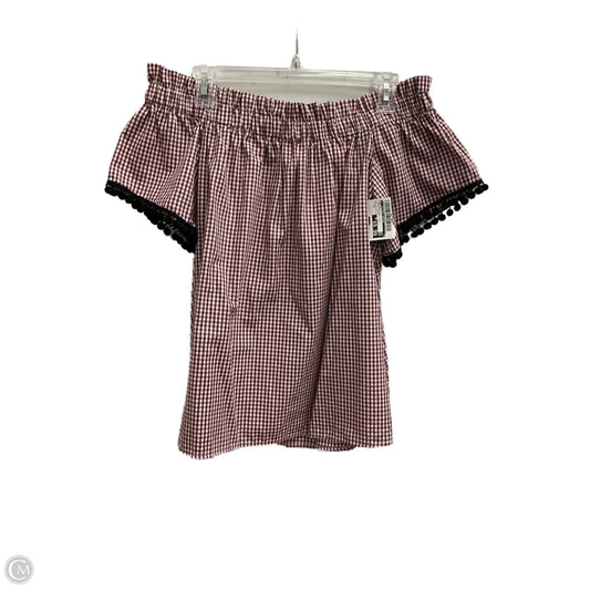 Top Short Sleeve By Clothes Mentor In Plaid Pattern, Size: S