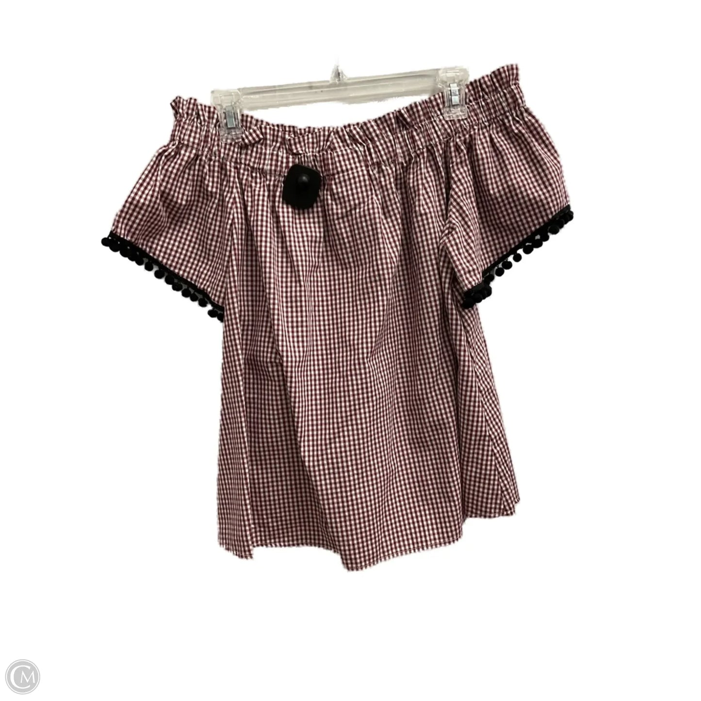 Top Short Sleeve By Clothes Mentor In Plaid Pattern, Size: S