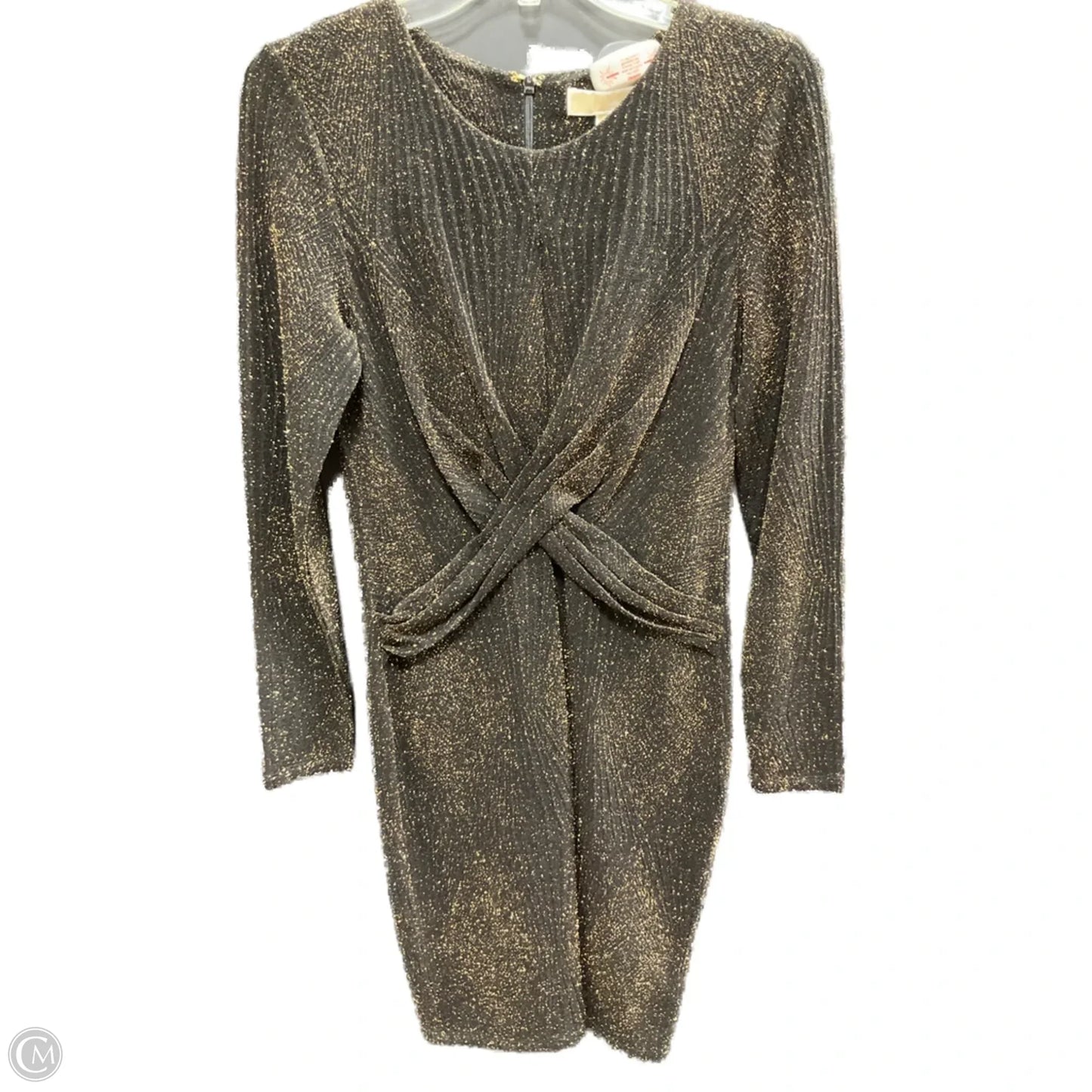 Dress Party Short By Michael By Michael Kors In Black & Gold, Size: M