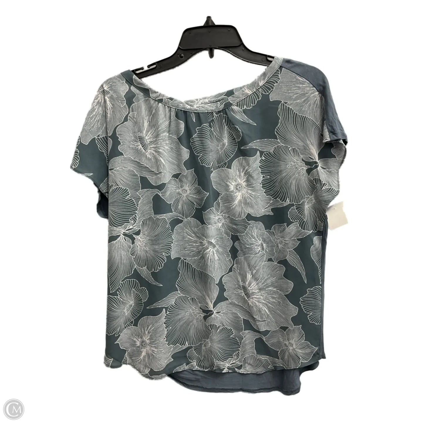 Top Short Sleeve Basic By Loft In Grey, Size: S