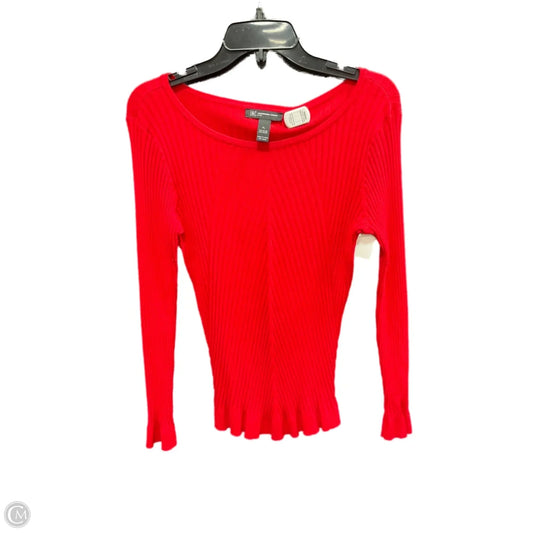 Top Long Sleeve Basic By Inc In Red, Size: Lp