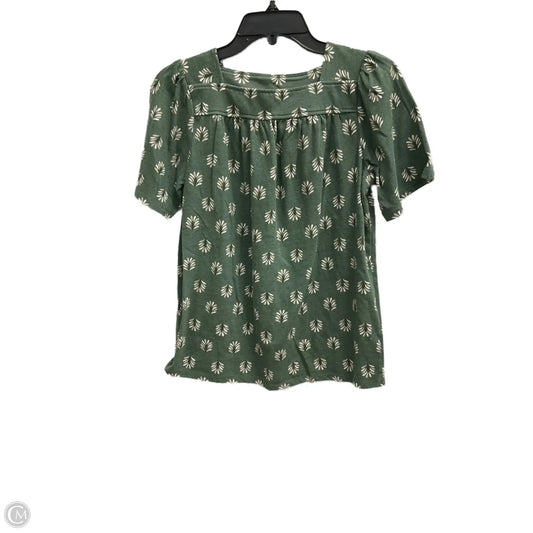 Top Short Sleeve By Croft And Barrow In Green, Size: Xs