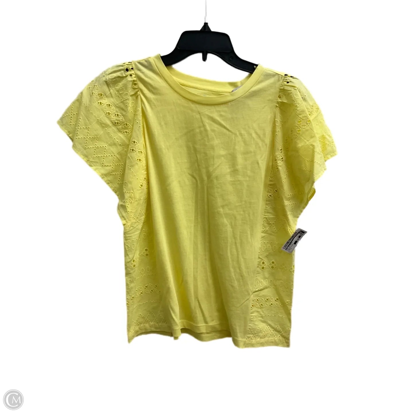 Top Short Sleeve Basic By Loft In Yellow, Size: S
