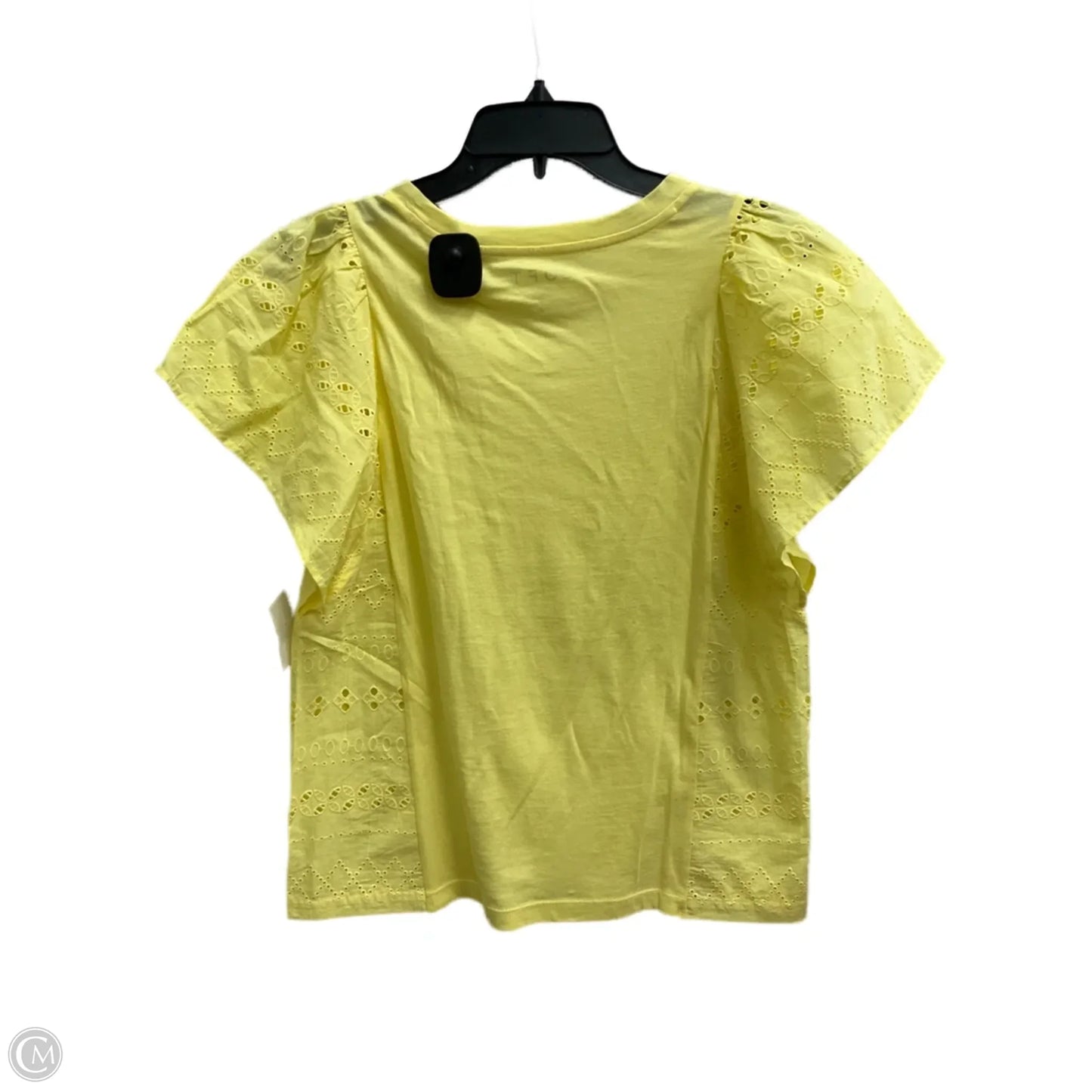 Top Short Sleeve Basic By Loft In Yellow, Size: S