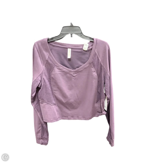 Athletic Top Long Sleeve Crewneck By Athleta In Purple, Size: 1x
