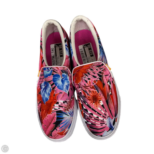 Shoes Flats By Nike Apparel In Tropical Print, Size: 7.5