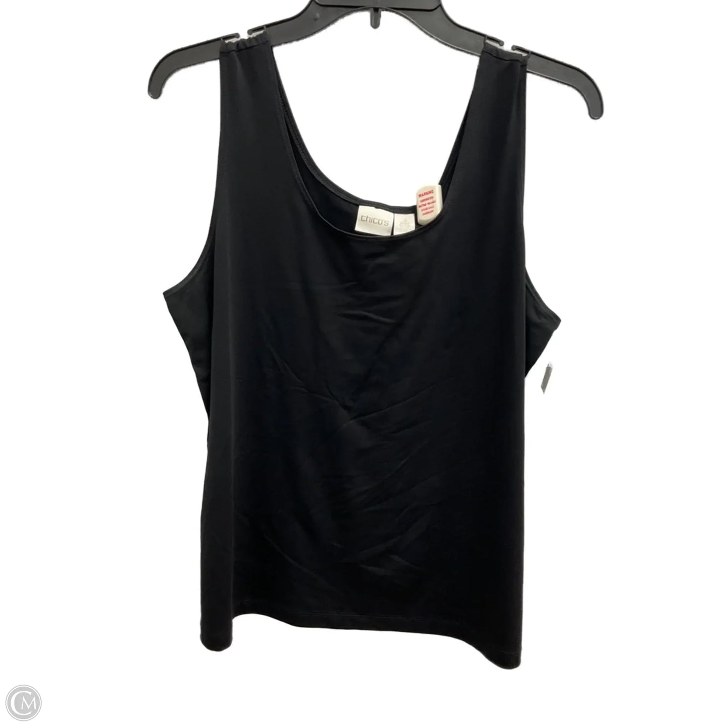 Top Sleeveless By Chicos In Black, Size: L