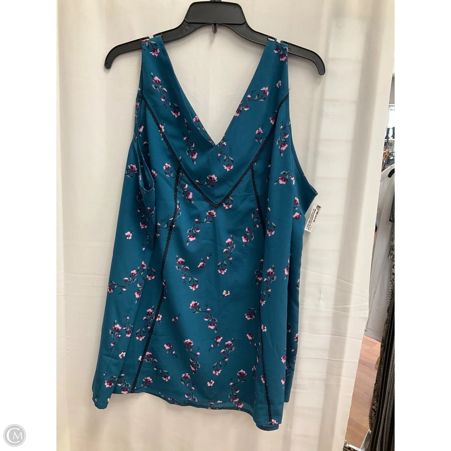Blouse Sleeveless By Lane Bryant In Blue, Size: 1x