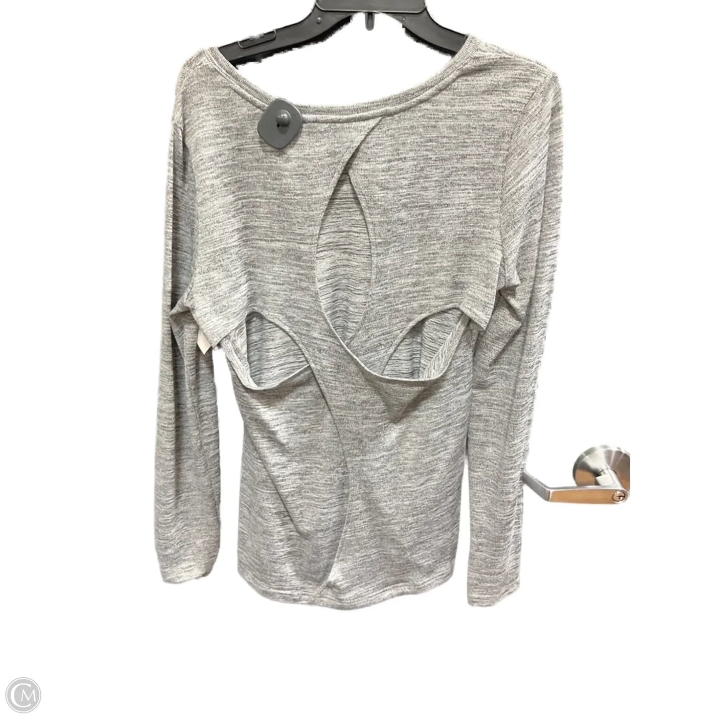 Top Long Sleeve By 90 Degrees By Reflex In Grey, Size: L