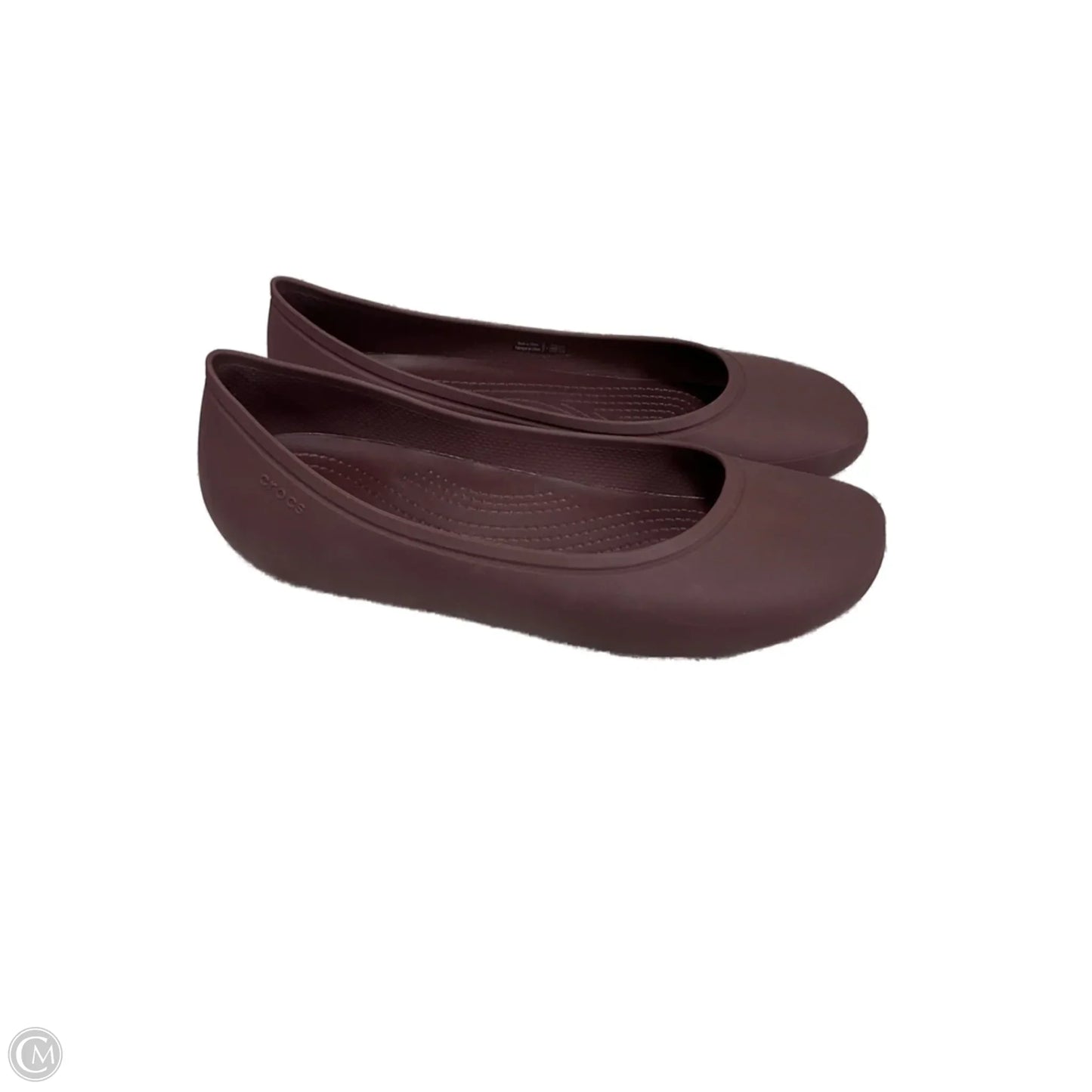 Shoes Flats By Crocs In Purple, Size: 7