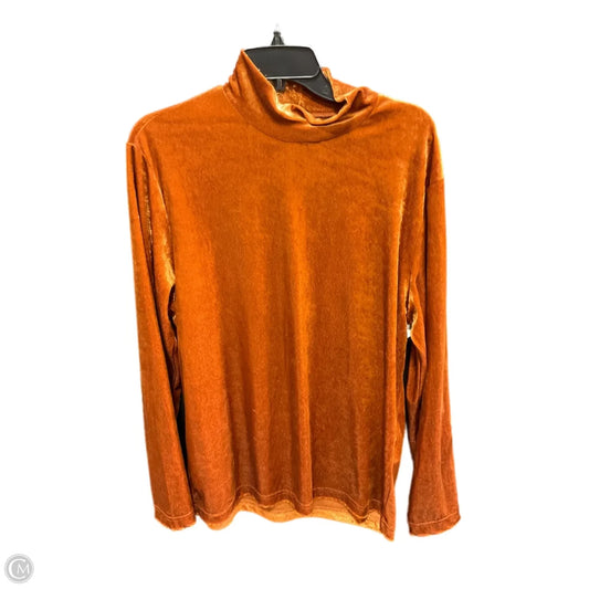 Top Long Sleeve Basic By Inc In Orange, Size: L
