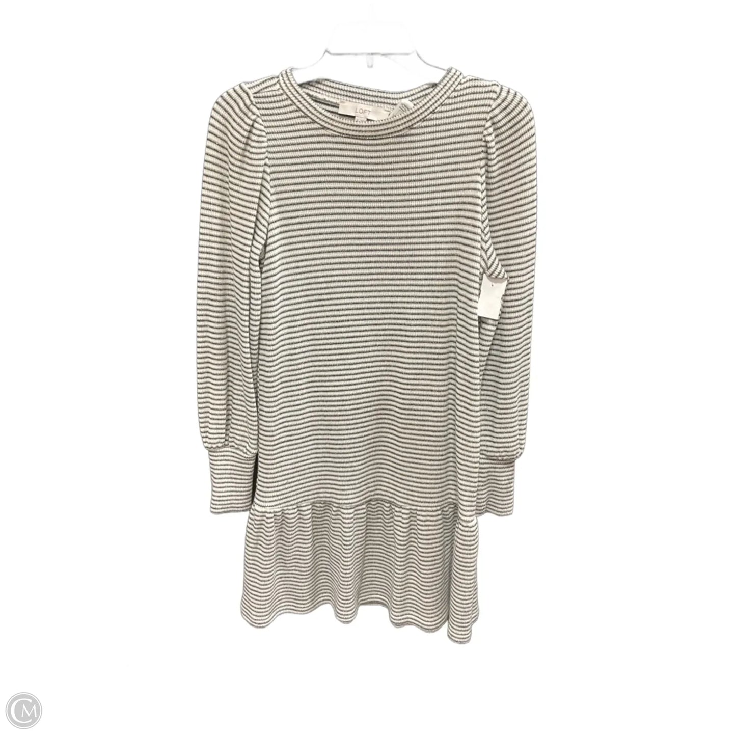 Dress Sweater By Loft In Striped Pattern, Size: Xs