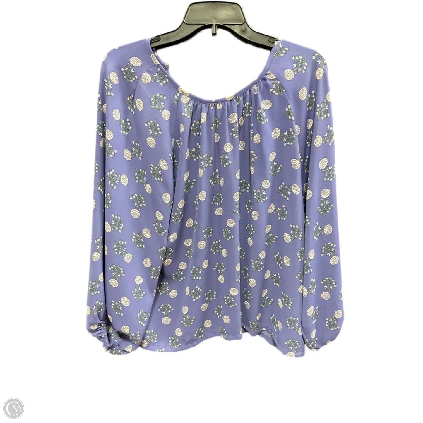 Blouse Long Sleeve By Loft In Floral Print, Size: L
