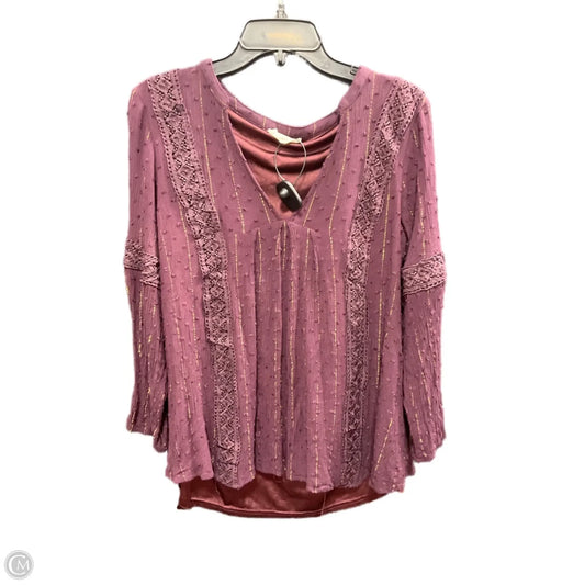 Top Long Sleeve By Altard State In Maroon, Size: L