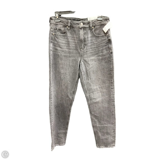 Jeans Straight By American Eagle In Black Denim, Size: 4