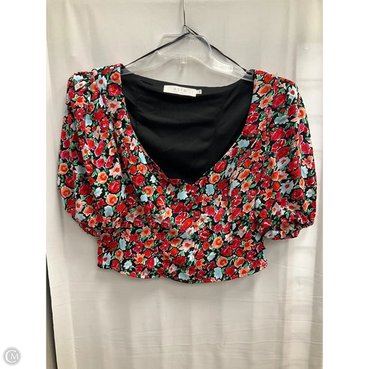 Top Short Sleeve By Astr In Floral Print, Size: L