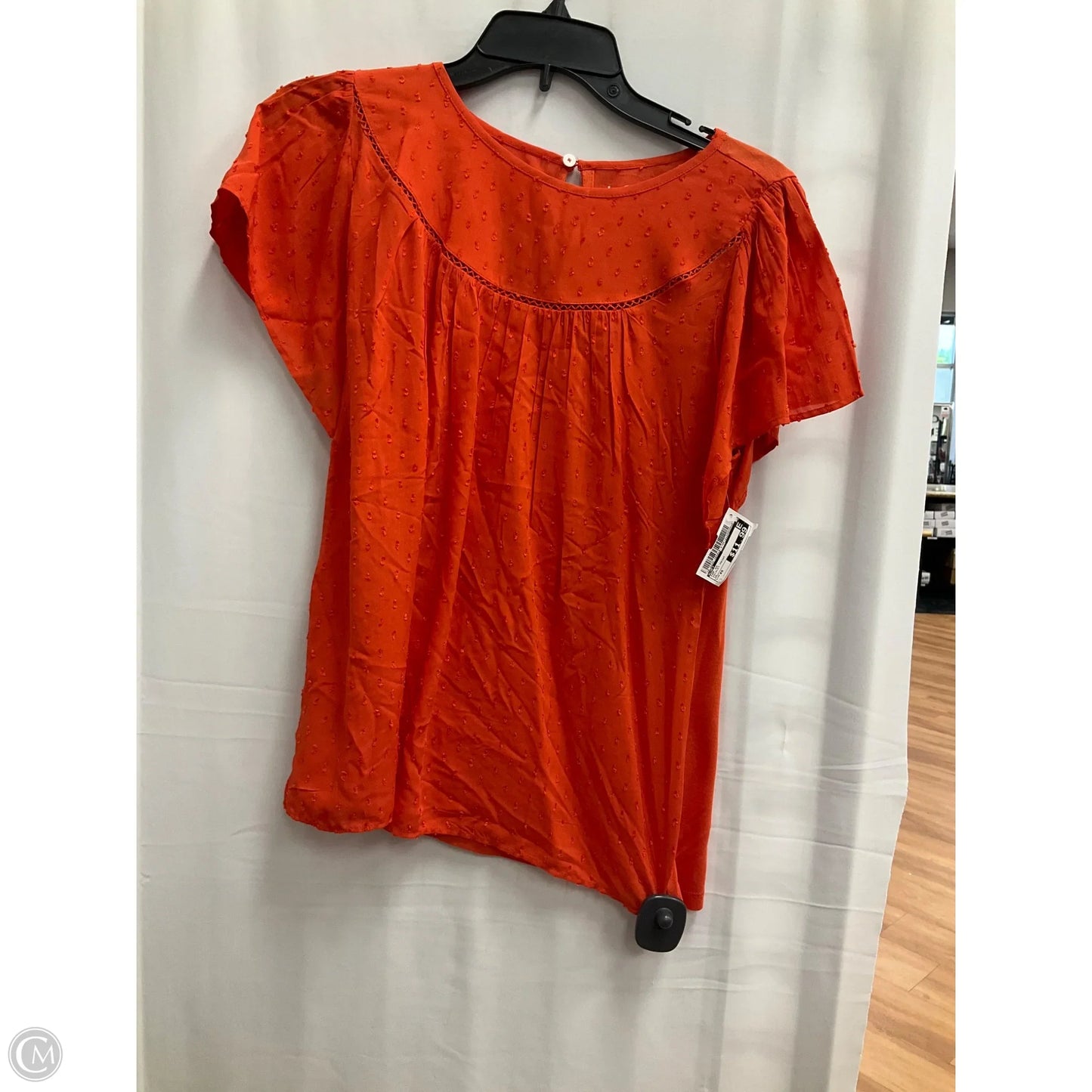 Top Short Sleeve By Loft In Paisley Print, Size: Xs