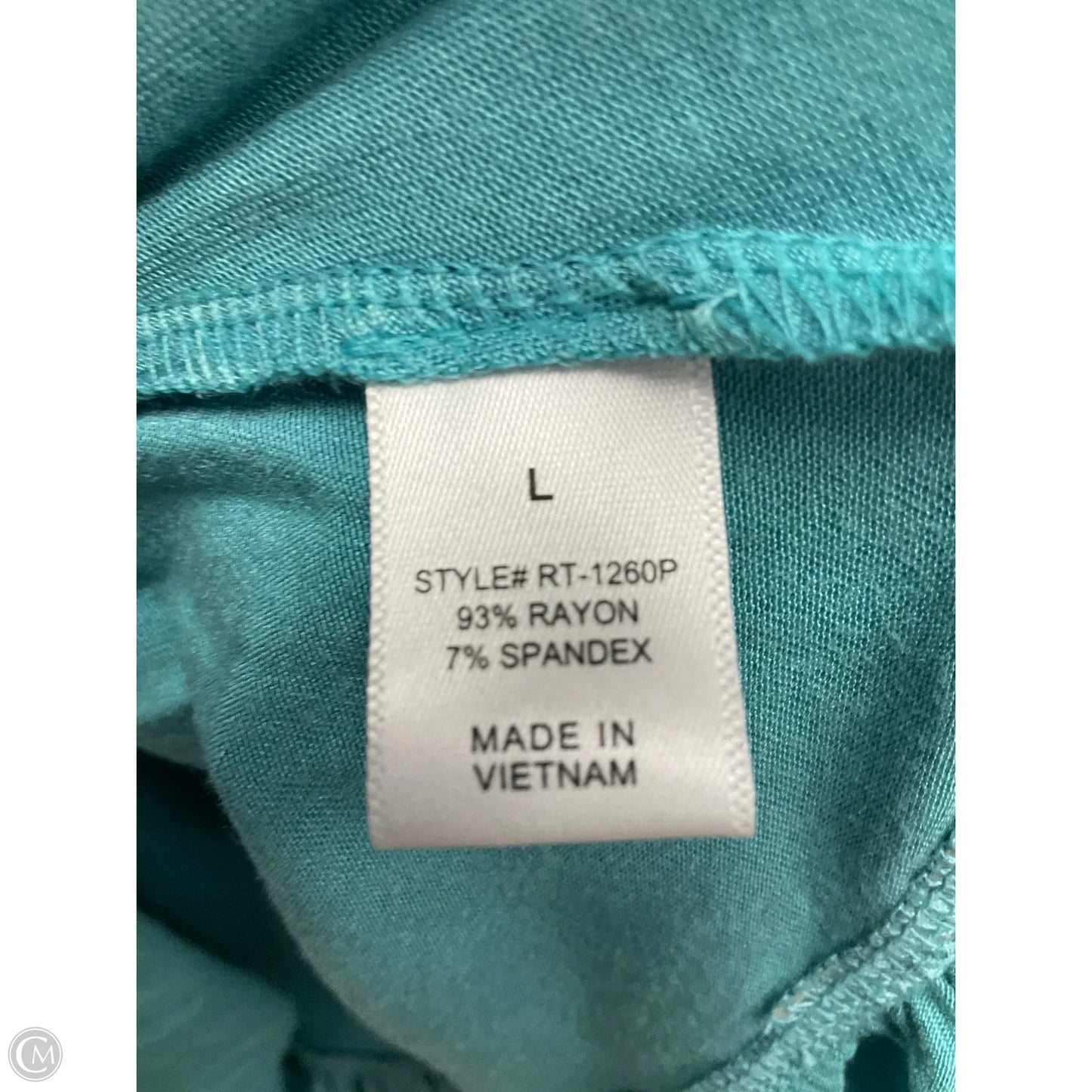 Top Short Sleeve Basic By Zenana Outfitters In Blue, Size: L