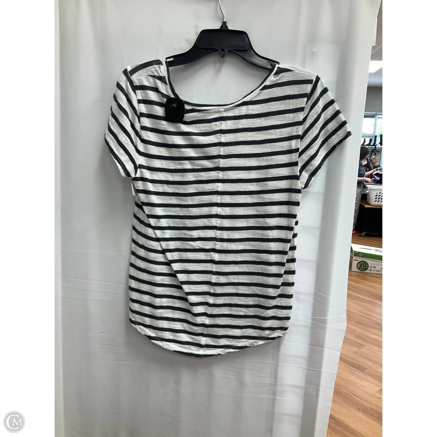 Top Short Sleeve Basic By Loft In Striped Pattern, Size: Xs