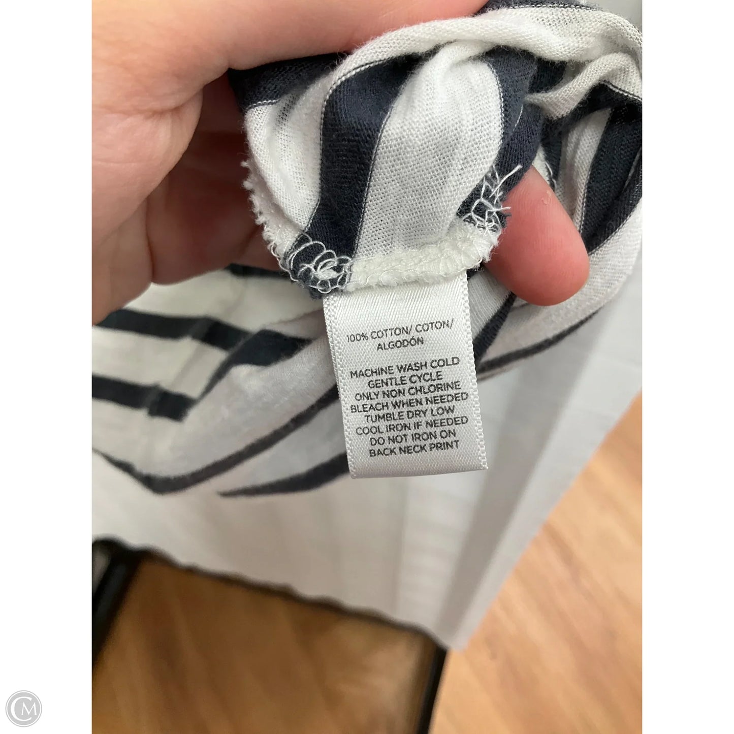 Top Short Sleeve Basic By Loft In Striped Pattern, Size: Xs